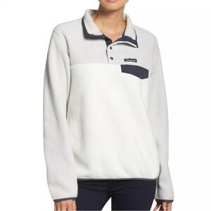 Patagonia Women's White and Black Fleece Pullover
